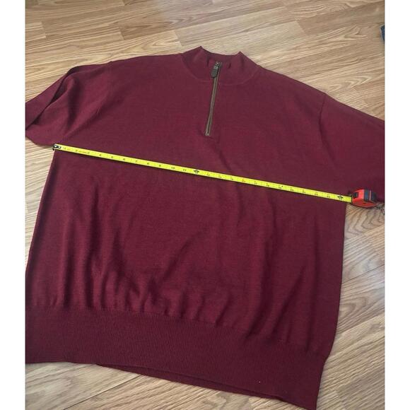 Orvis Quarter Zip 100% Merino Wool Sweater Size XL - Picture 6 of 7